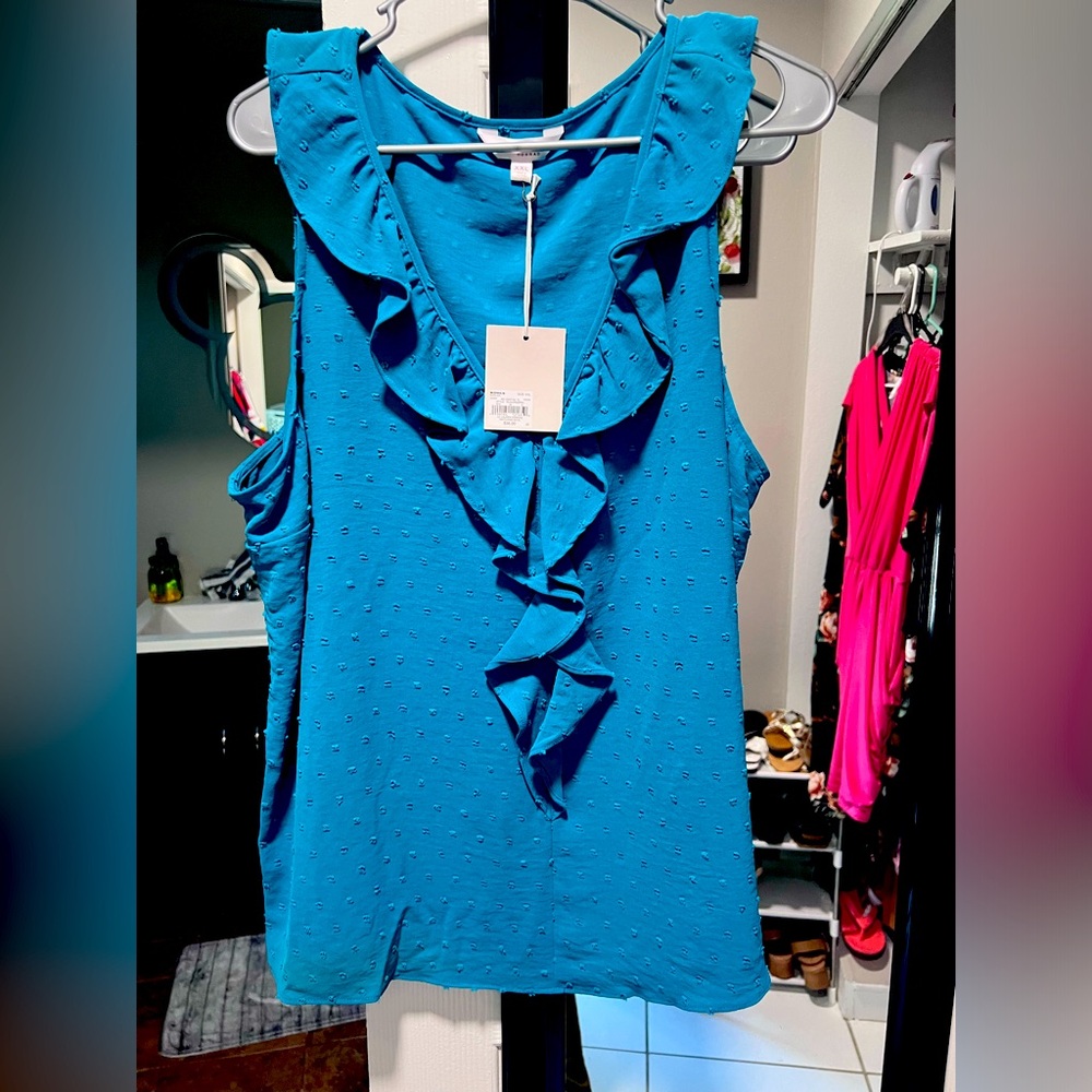 Lauren Conrad Sleeveless Teal Top size XXL with tags